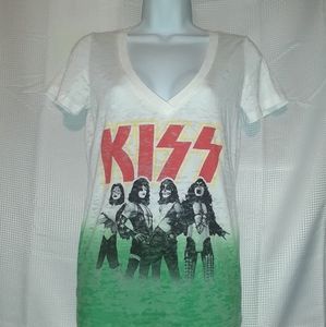 Kiss band V NECK T-SHIRT
